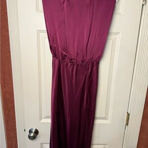 Amanda Uprichard Rich Purple Satin Dress
